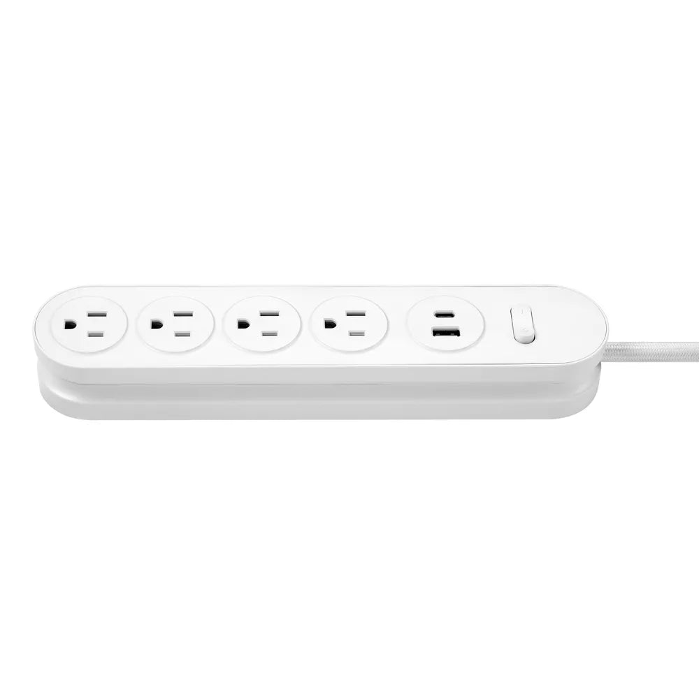 6ft Power Strip with 4 AC Outlets and USB Charging Ports