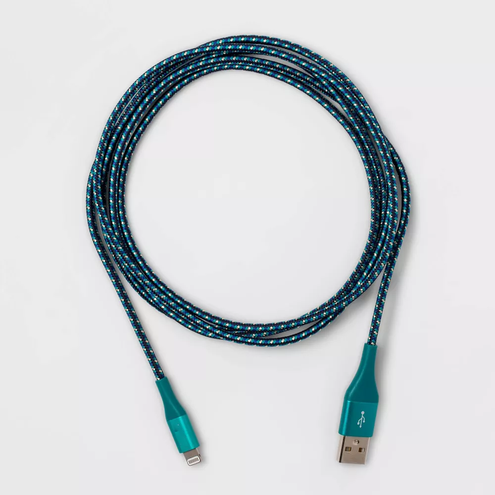6ft Nylon Braided Lightning to USB-A Charging & Data Sync Cable