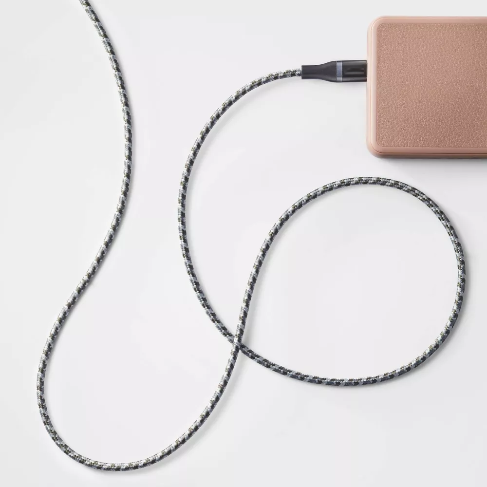 6ft Nylon Braided USB-C to Lightning Charging & Data Sync Cable