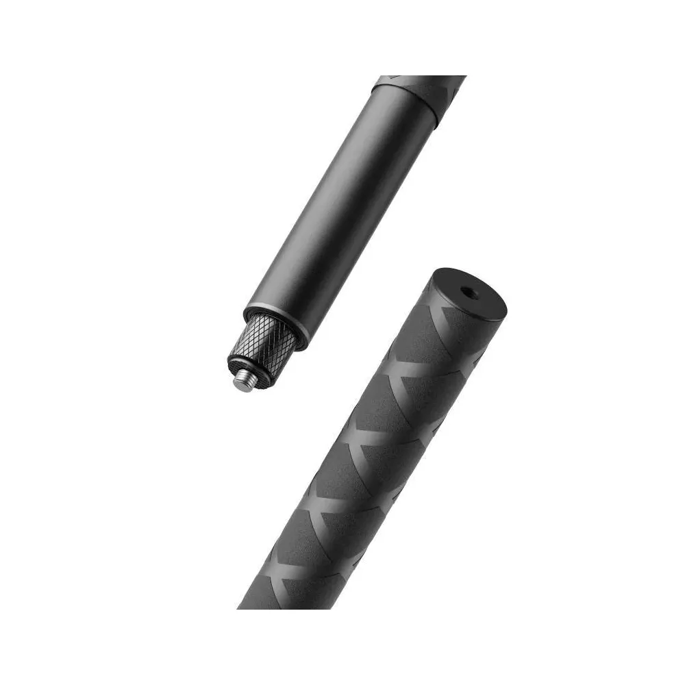 44.9 Inch Extendable Invisible Selfie Stick Made of Aluminum Alloy, Compatible with Action Cameras
