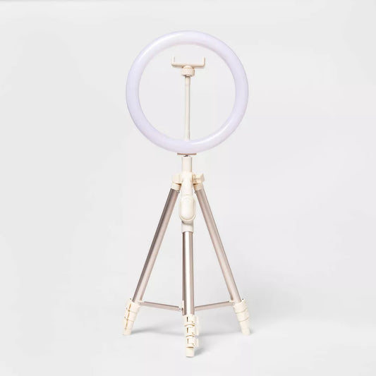 10 Inch LED Ring Light with Extendable Aluminum Tripod & Bluetooth Remote