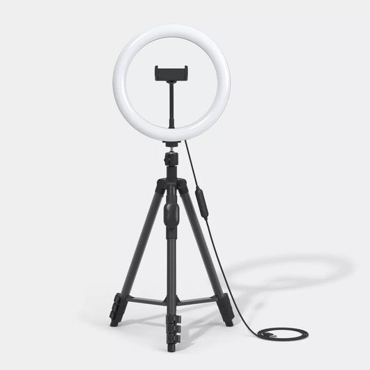 10 Inch LED Ring Light with Adjustable Tripod Stand and Bluetooth Remote Shutter
