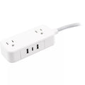 6ft Braided Extension Cord Power Strip with 2 AC Outlets, USB-A & USB-C Ports