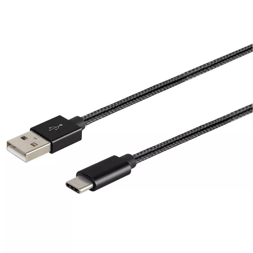 1.5ft Nylon Braided USB-C to USB-A Charging & Data Sync Cable