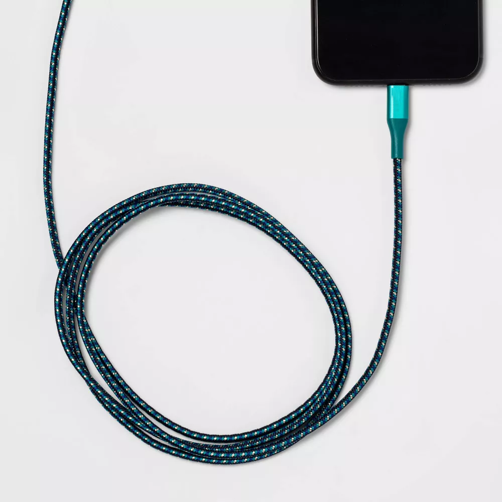 6ft Nylon Braided Lightning to USB-A Charging & Data Sync Cable