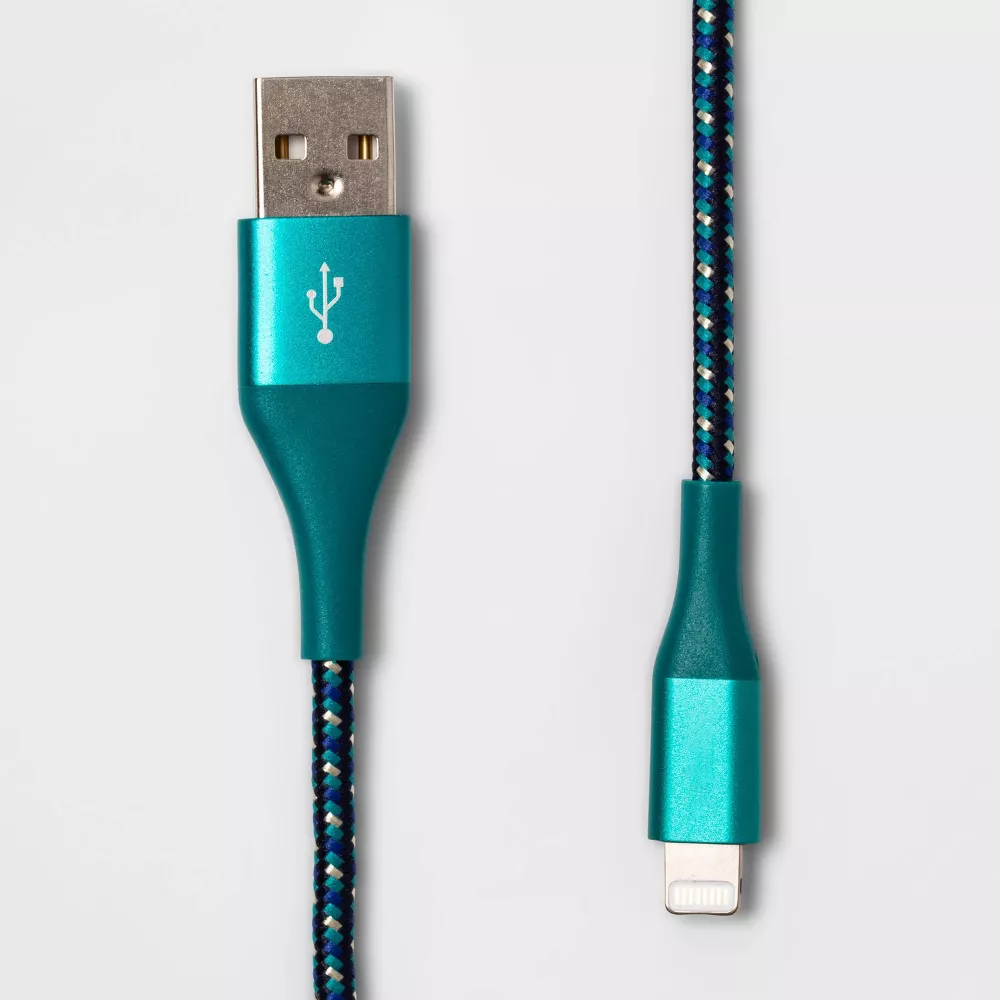 6ft Nylon Braided Lightning to USB-A Charging & Data Sync Cable