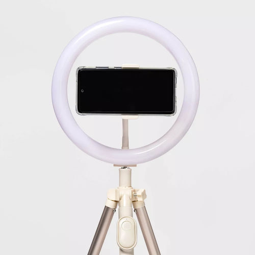 10 Inch LED Ring Light with Extendable Aluminum Tripod & Bluetooth Remote
