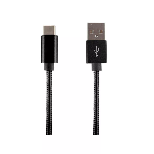 1.5ft Nylon Braided USB-C to USB-A Charging & Data Sync Cable