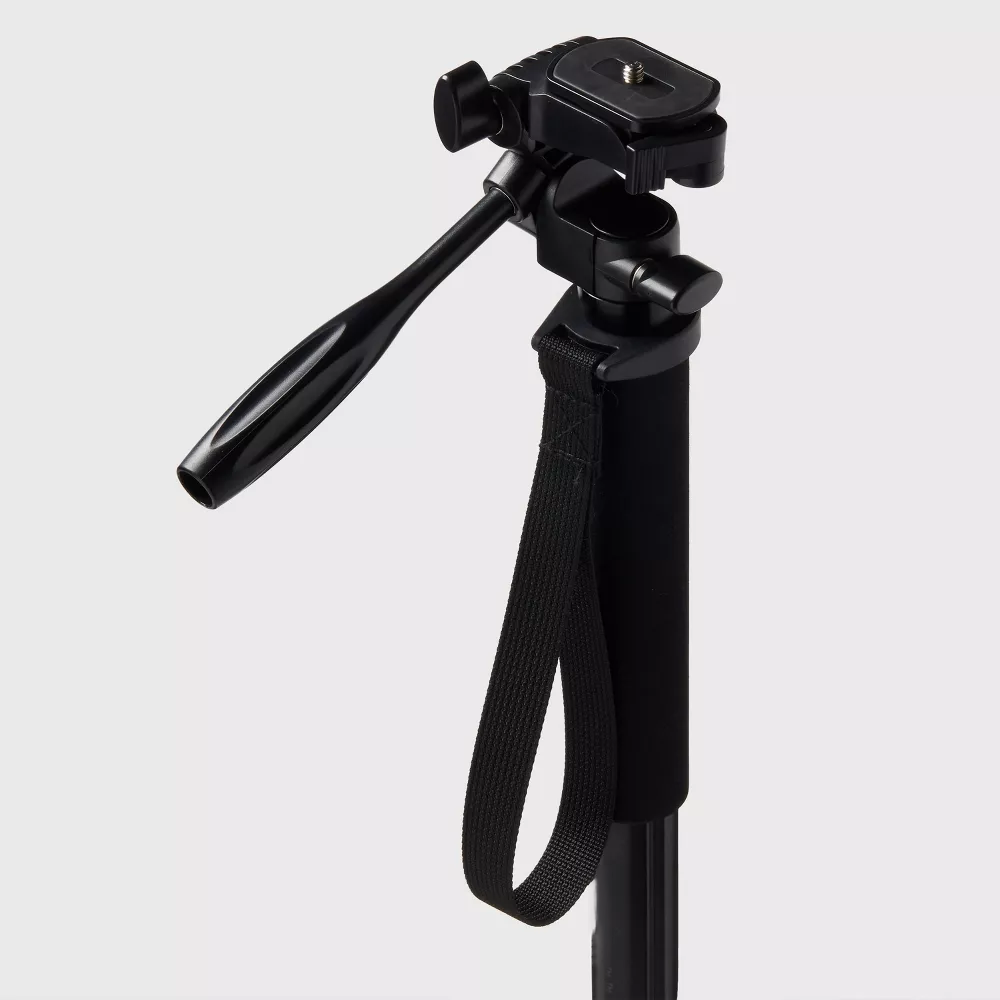 63 Inch Extendable Camera Monopod with 3-Way Panhead & Quick Release Plate