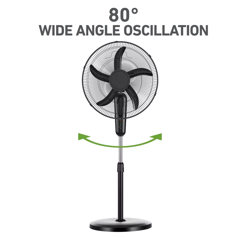 18 Inch Oscillating Height Adjustable Stand Electric Fan with Remote Control
