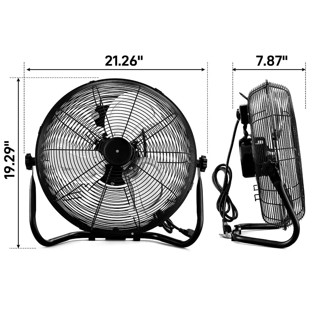 16 Inch High Velocity Dual-Purpose Floor & Wall Mount Electric Fan