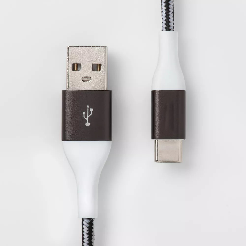 4ft Nylon Braided USB-C to USB-A Charging & Data Sync Cable
