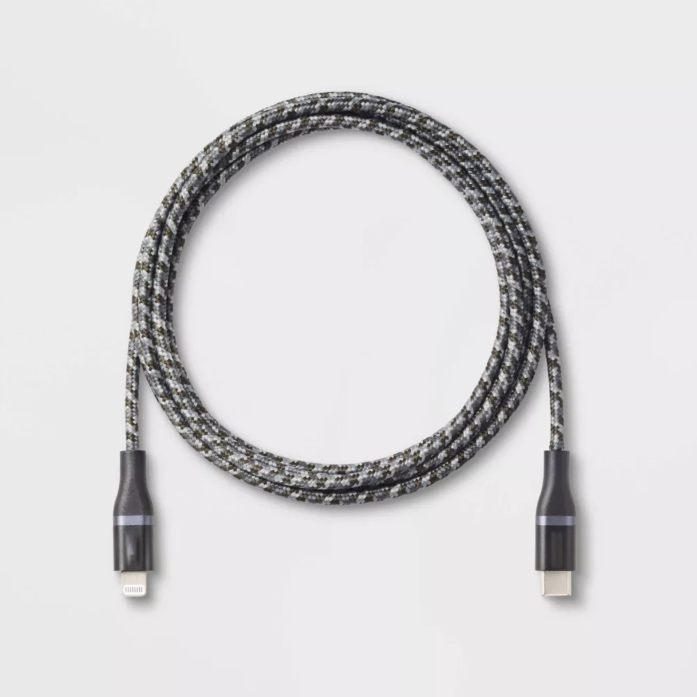 6ft Nylon Braided USB-C to Lightning Charging & Data Sync Cable