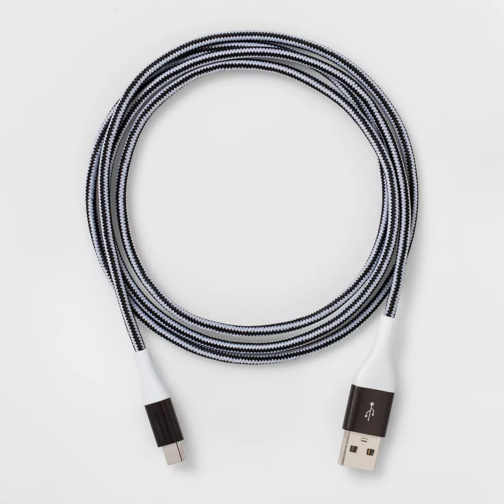 4ft Nylon Braided USB-C to USB-A Charging & Data Sync Cable
