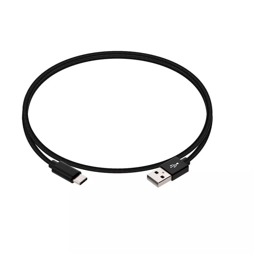 1.5ft Nylon Braided USB-C to USB-A Charging & Data Sync Cable