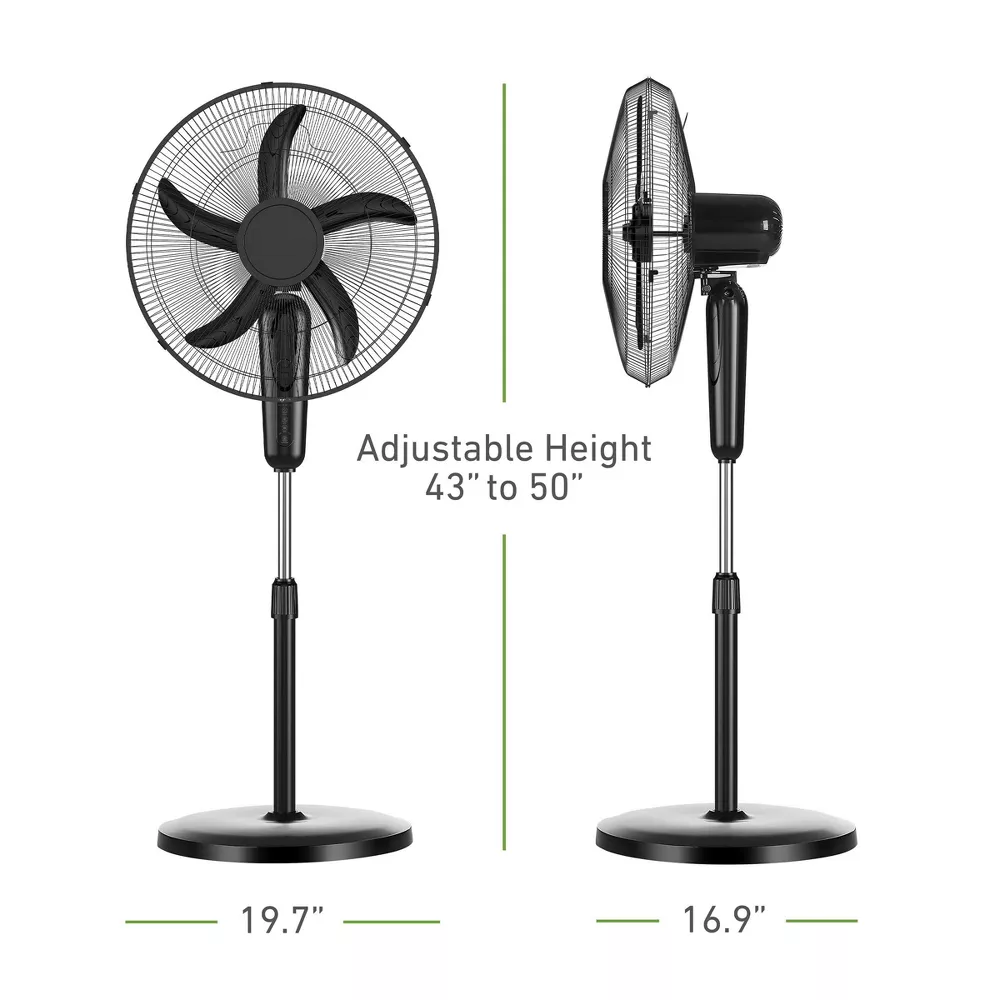 18 Inch Oscillating Height Adjustable Stand Electric Fan with Remote Control